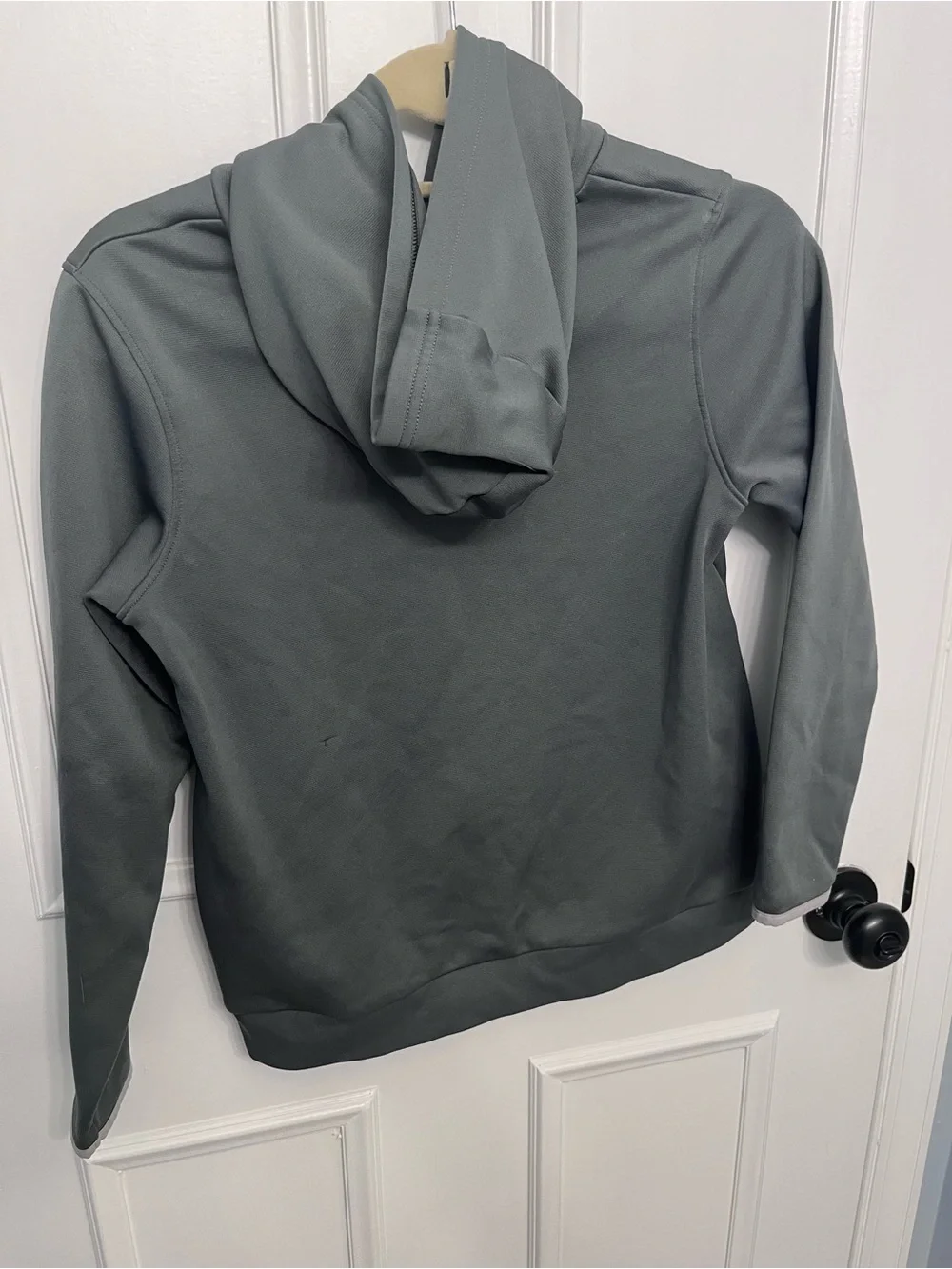 Under Armour Kids Dark Gray Hoodie with White Logo